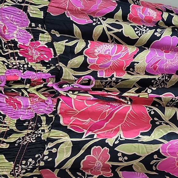 Free People Rolling Hills Jumpsuit In Black Floral size small - Picture 5 of 8